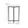 Hampstead Collection End Table - Modern Laminate Accent Table with Crisscross Frame