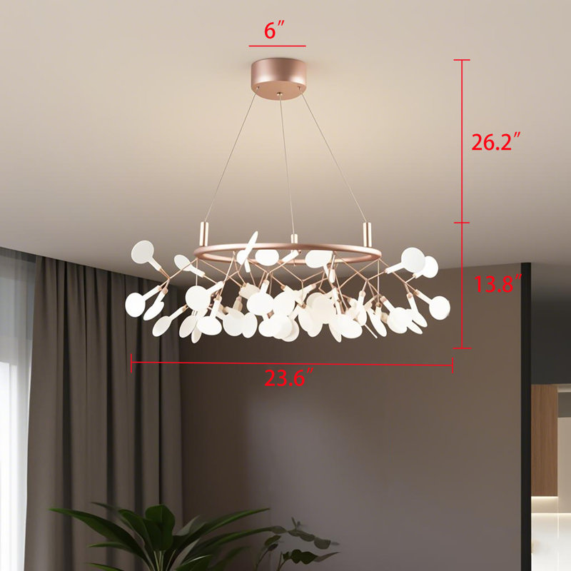 24" Diameter, Up To 67" Tall, 54 Lights Plug In Sputnik Chandelier Acrylic Lampshade Modern Lighting Fixture With Adjustable Height For Living Room Bedroom Dining Room 8A380E8216E54FAEBF855B9A2897B10F