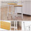 Tabourets de bar en bois massif K&K (pas cher en fer), ensemble de 2 chaises de bar de 25,6 po de hauteur, tabourets de comptoir de cuisine avec repose-pieds, tabourets de ferme pour la salle à manger, cuisine, comptoir, blanc