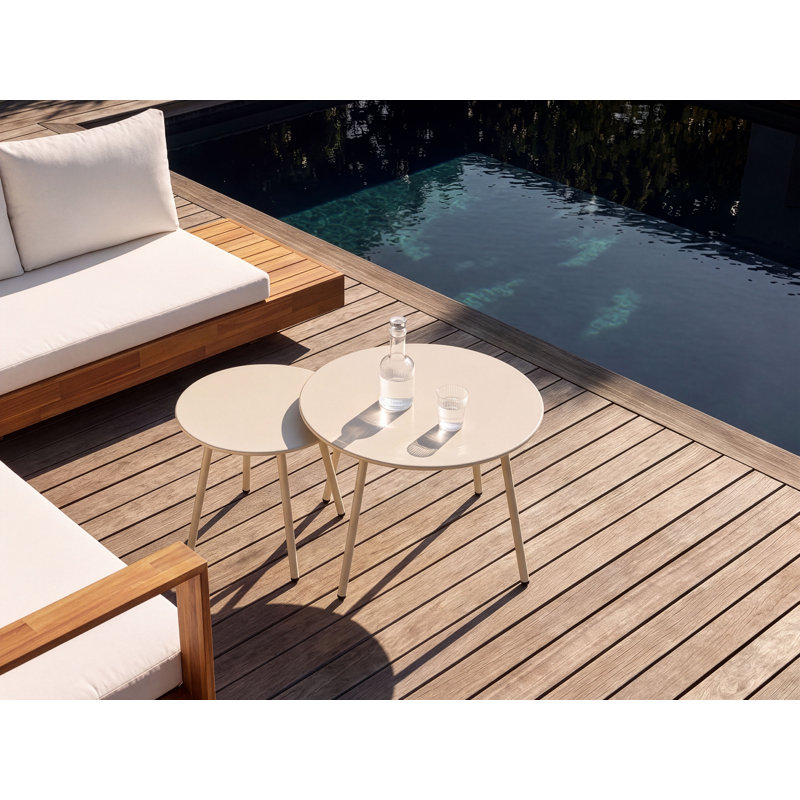 VIMERCATE Round Steel Outdoor Coffee Table - 60 cm W 60 cm D