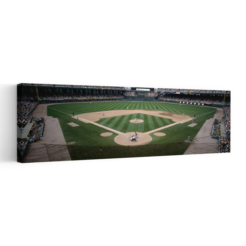 Baseball Match In Progress U.S. Cellular Field Chicago Cook County Illinois USA by Brad LaPayne - Wrapped Canvas Panoramic Print