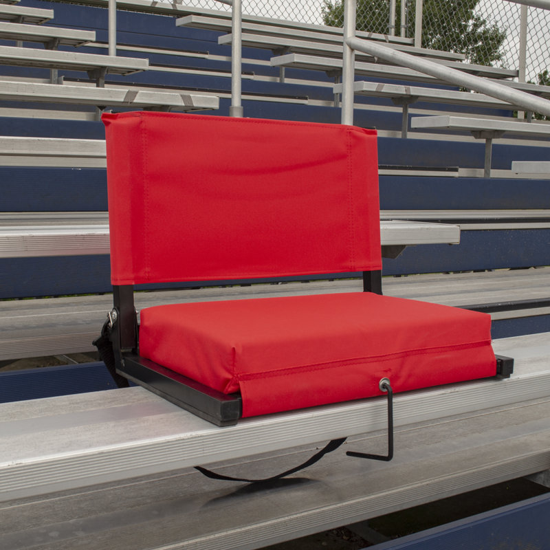 Siège de stade pliant avec coussin, Rouge