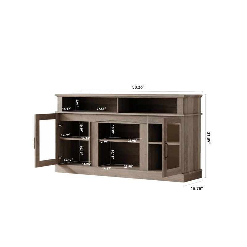 58.27'' Console Table, Barnwood