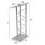 Podium assemblé 24 po x 46,7 po x 16 po Fixt