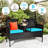 Wicker 2 - Person Patio Conversation Set with Cushions-1841575522