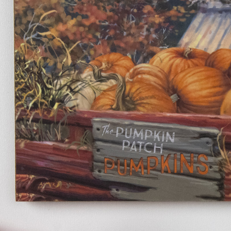 Pumpkin Patch Wooden Sign with Rope Hanger