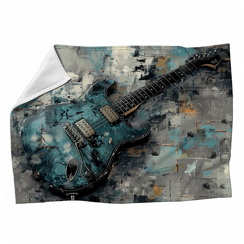 Machine Printed Throw Blanket, 50" x 60"