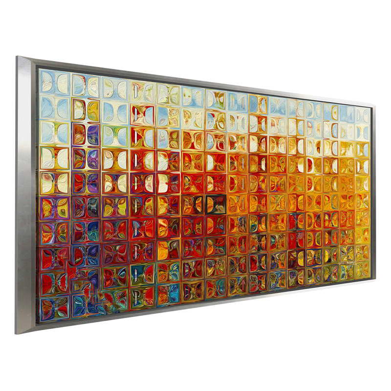 «Tile Wall Art # 1, 2015 - Floater Frame», reproduction d'impression sur toile, H 21,5 po x l 33,5 po