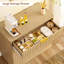 Buffet cannelé avec rangement, table basse et bar à vin avec tablette réglable pour le salon, la cuisine et le naturel