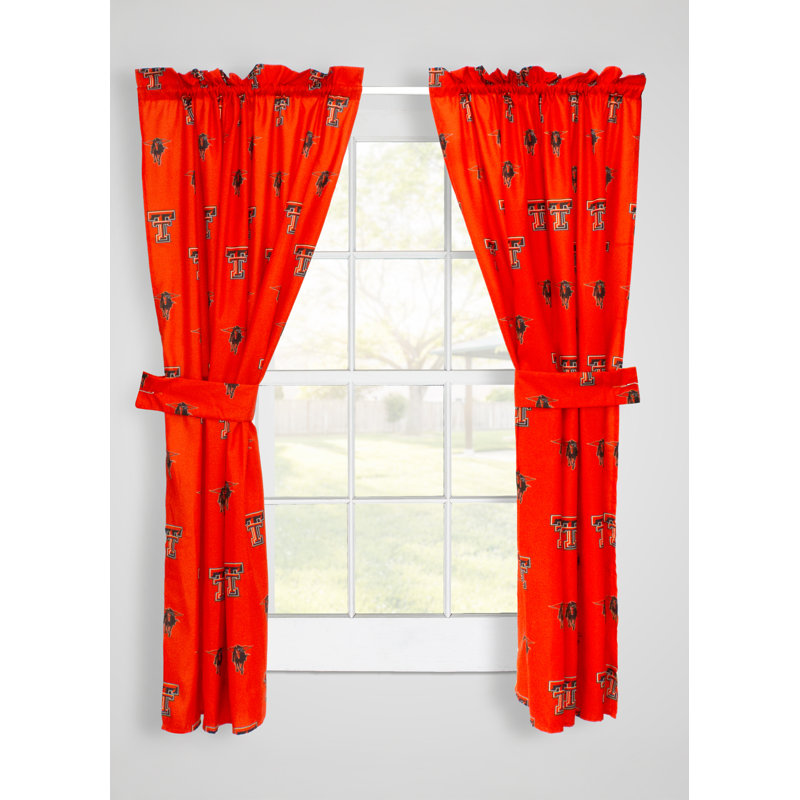 NCAA Semi Sheer Curtain Pair, 42" W x 63" L