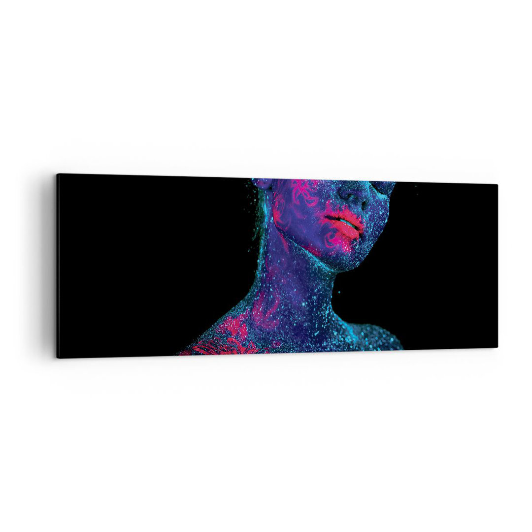 Leinwandbild Woman Ultraviolet Glitter