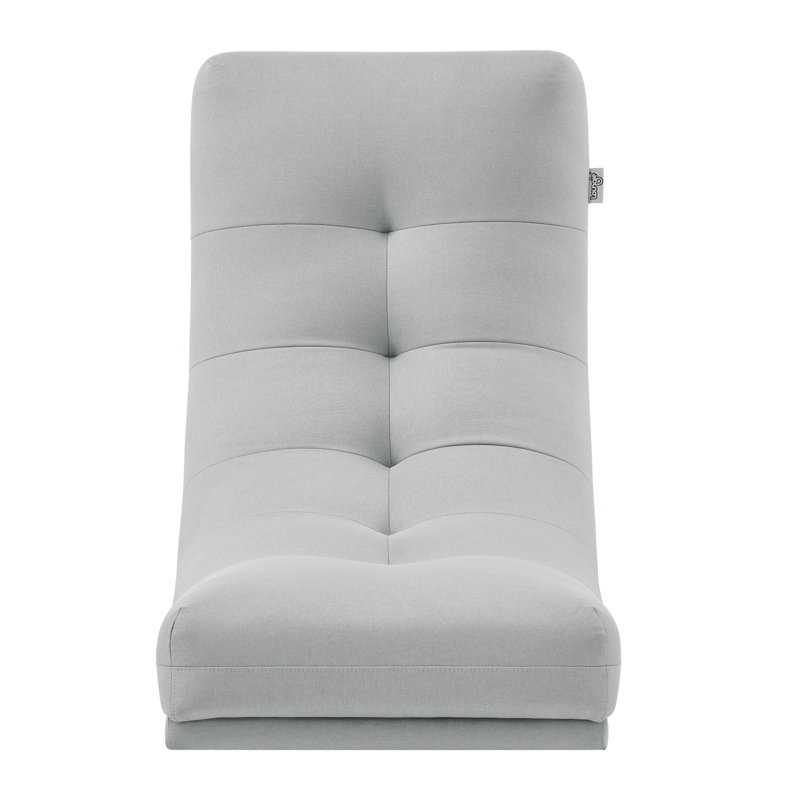 Chaise de jeu berçante rembourrée Loungie Kaleo - Forme ergonomique et siège rembourré, Lin gris