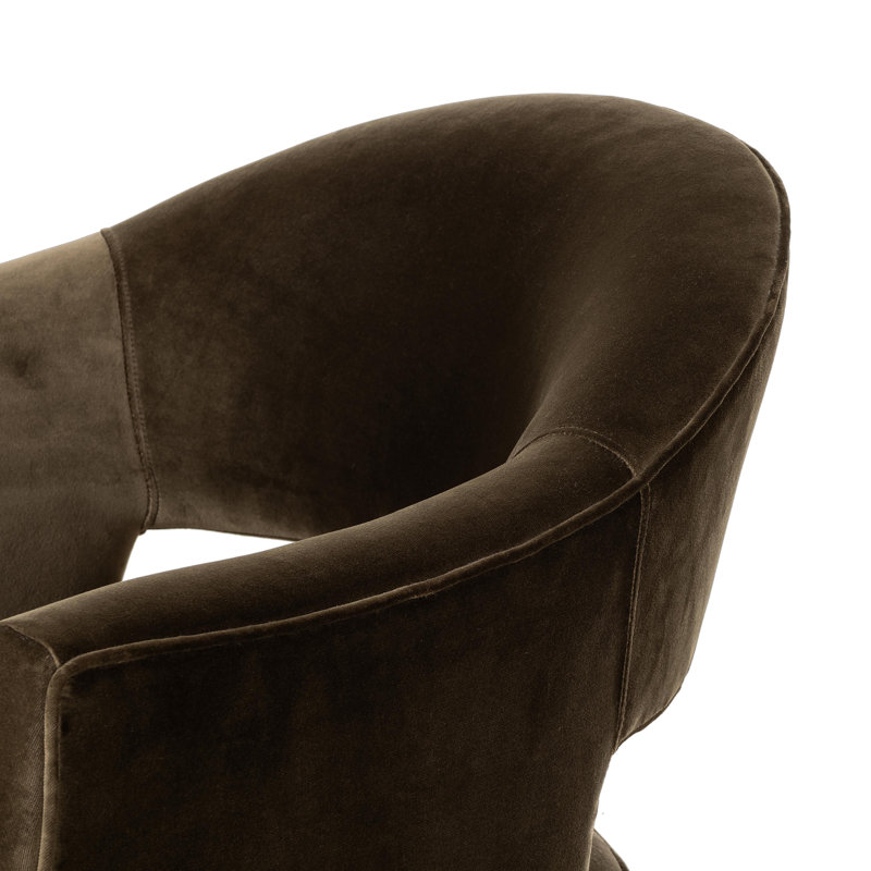 Adara Desk Chairs, Surrey Olive/Green, Brushed Gray