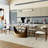 Oval Faux Marble Top Dining Table
