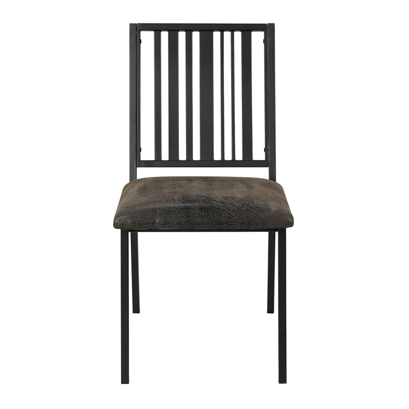 Ensemble de 2 chaises d'appoint en cuir synthétique et finition noire Zudora