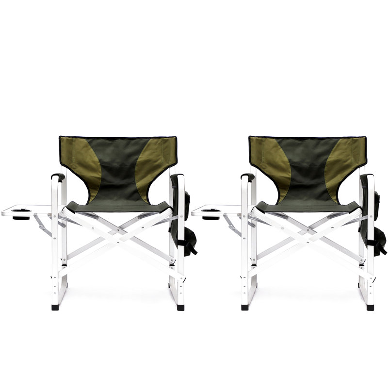 Chaise d'extérieur avec table d'appoint et poches de rangement