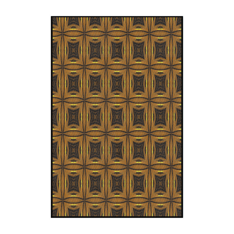 Tapis brun/vert tissé à la machine, Rectangle 2 pi x 3 pi