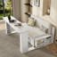 Lit de jour avec bureau amovible, tiroirs de rangement et table d'appoint hydraulique-1379731084-1379731075