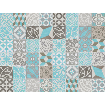 Vinyl Mat Migina in Light Blue/Grey