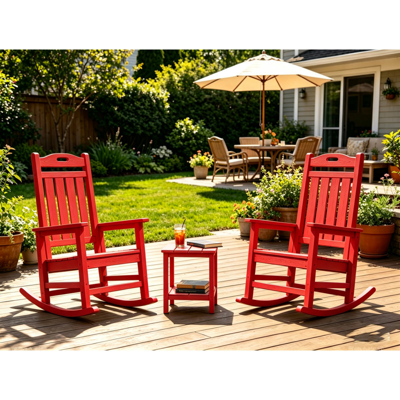 Chaise berçante en plastique Mccutcheon, Rouge