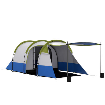 Outsunny 2 Man Camping Tent Tunnel Tent Large 420L x 200W x 150H cm
