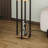 Elegant Metal Floor Lamp, Black and Gold, 9.8 x 9.8 x 51.2 inches | E27 Socket, Max 40W, IP20 Rated | Stylish Lighting for Living Room, Bedroom & Office, Durable Fabric Cap, 6.0 lbs Shelf Capacity at 23.6 inches Height-46635567-46635541