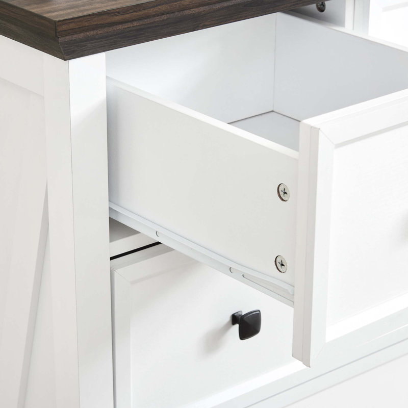 Commode haute 6 tiroirs Gigliola, Blanc