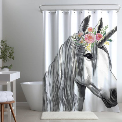 Shower Curtain CH11 – Polyester Shower Curtain, Dye Sublimation Print, 71" W × 74" L
