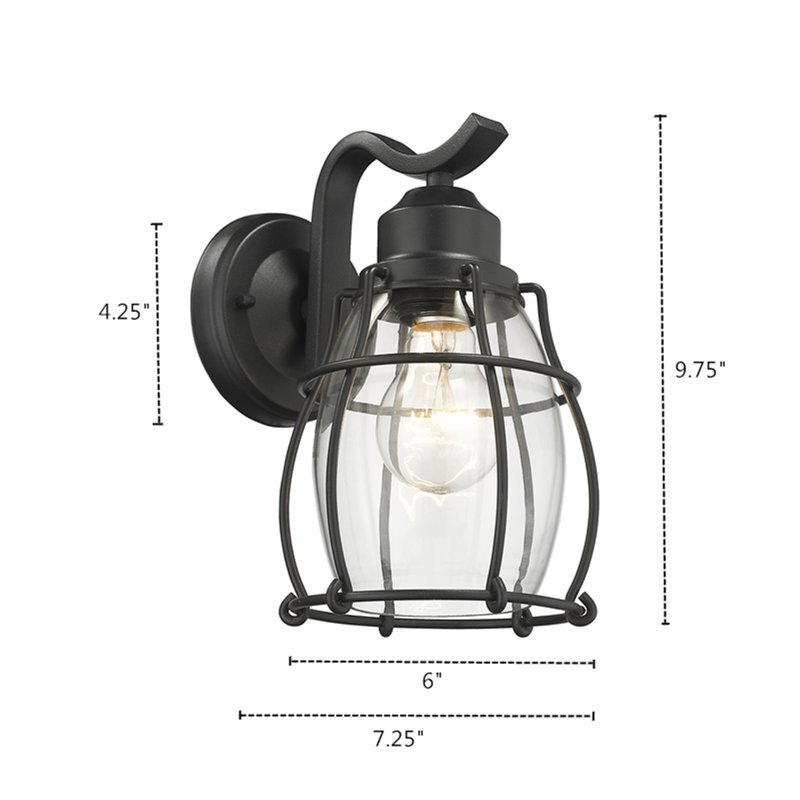 Jolicia Wall Light, 9.25" H x 6" W x 7.25" D