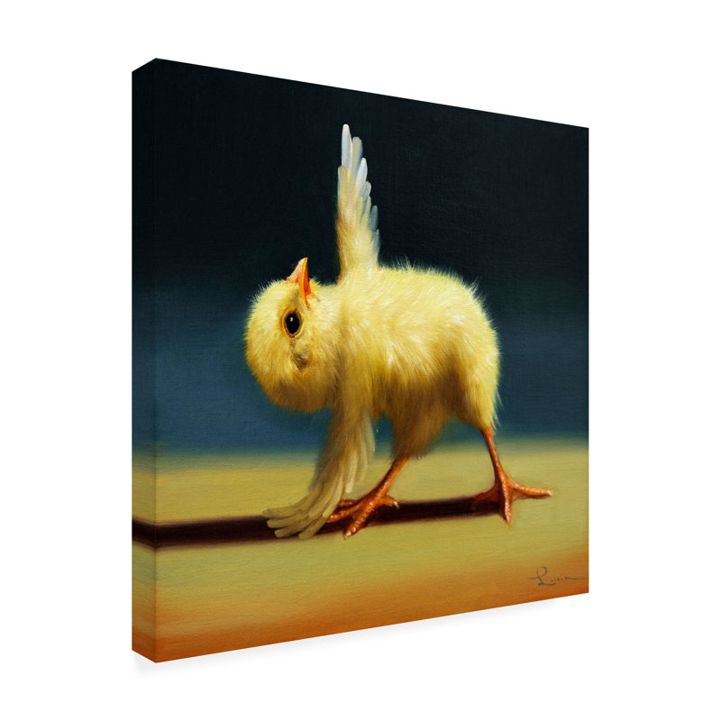 «Yoga Chick Pyramid Pose on Canvas» par Lucia Heffernan, impression, H 18 po x l 18 po x P 2 po
