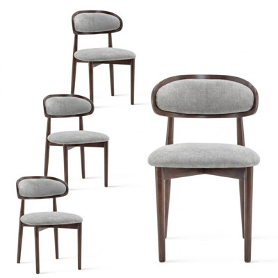 Upholstered Solid Wood Dining Chair Side Chair