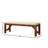 Thick And Solid Wood Dining Bench, Dark Hazelnut Seat, 100% Upholstered Tan, 60"L X 16"W 20.25"H Bench With Tan Finish, & Legs, 60" L 16" W 20.25" H