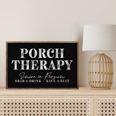 Porch Therapy Session In Progress Black