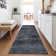 Machine Washable Indoor/Outdoor Xhevrie Charcoal Rug