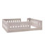 Lit plateforme double en bois avec garde-corps-26402262
