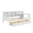 Twin-Size Wooden L-Shaped Daybed With Seven Storage Spaces And Two Drawers, Multi-Functional Bed With Built-In Study Desk And Bookshelf