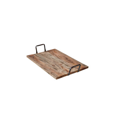 Plateau rectangulaire brun Hedda
