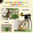 57" Multi-Level Cat Tree With S-Shaped Scratching Board And Breathable Wicker Perch