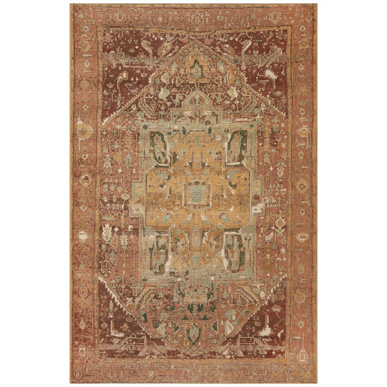 Marina Heriz Indoor/Outdoor Area Rug Terracotta