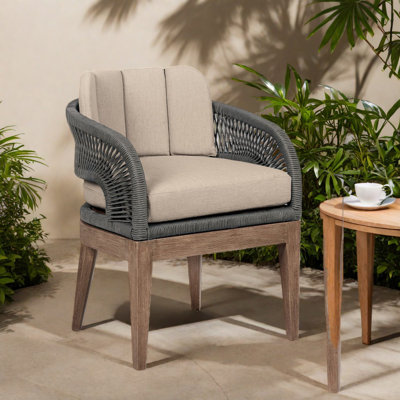 Chaises de patio en bois durable, conception en eucalyptus résistant aux intempéries pour une utilisation extérieure