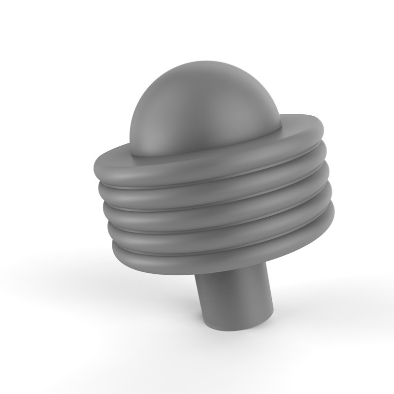 Poignée fantaisie 1 1/2", Gris mat