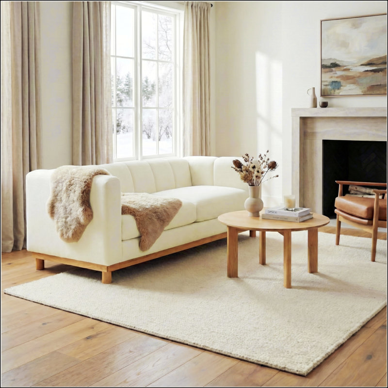Causeuse-canapé moderne pour salon, appartement et petit espace, Beige