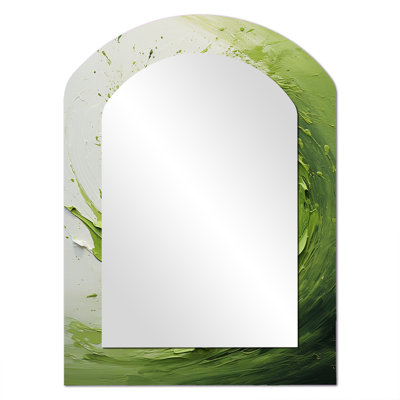 Vert et blanc spirale abstraite V