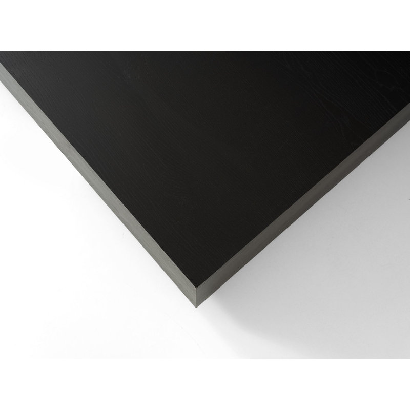 Table basse, 13.98" H x 35.43" W x 35.43" D, Bois noir