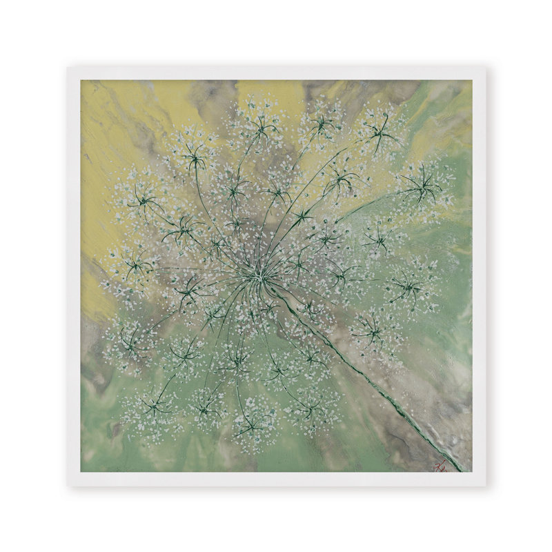 Nature Inspired "Pastel Breeze" Canvas Wall Art By , 30" H x 30" W, Framed Matted Print, Black