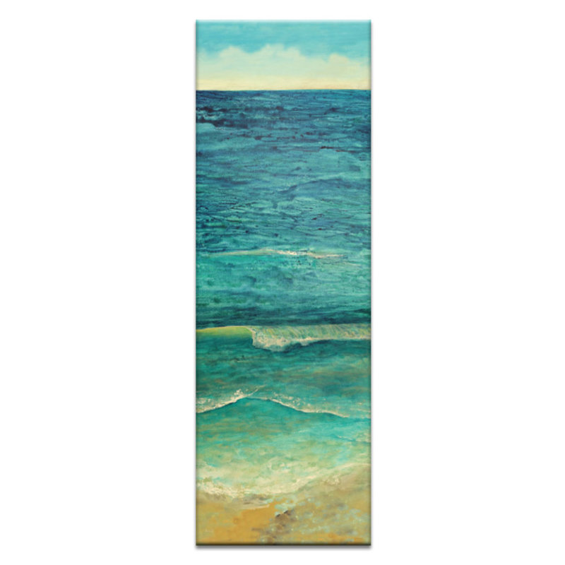 Ocean Shore 1 by Jennifer Webb - Wrapped Canvas Print, Blue