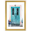 Vieille porte turquoise par Philippe Hugonnard - Reproduction d'art sur papier encadrée-42049396-42049397