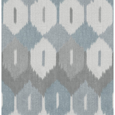 Abilene Apricot Ikat Wallpaper