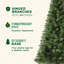 Arbre de Noël artificiel à charnière de 6 pi avec 582 pointes, branches complètes, support en plastique Holiday à 4 pieds pour la décoration intérieure, look, installation rapide, coffre-fort, support léger, arbre de décoration créatif, conseils et