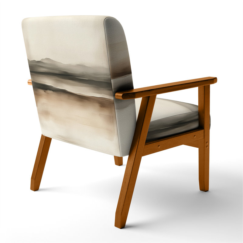 Chaise rembourrée Lake - beige Lake Horizon, fauteuil Calm Nature II, Brown Square Arms
